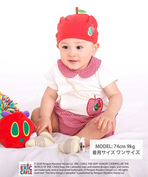 SLAP SLIP BABY / スラップ スリップ ベビー ベビー・キッズウエア | 【絵本コラボ-はらぺこあおむし-】無地&チェック柄パンツ+帽子セットベビー(70~80cm) | 詳細2