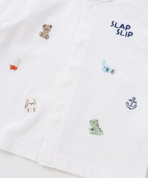 SLAP SLIP BABY / スラップ スリップ ベビー ベビー・キッズウエア | ボーダー&無地袖プリント折り返しカーディガンベビー(70~80cm) | 詳細3