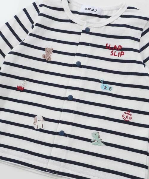 SLAP SLIP BABY / スラップ スリップ ベビー ベビー・キッズウエア | ボーダー&無地袖プリント折り返しカーディガンベビー(70~80cm) | 詳細14