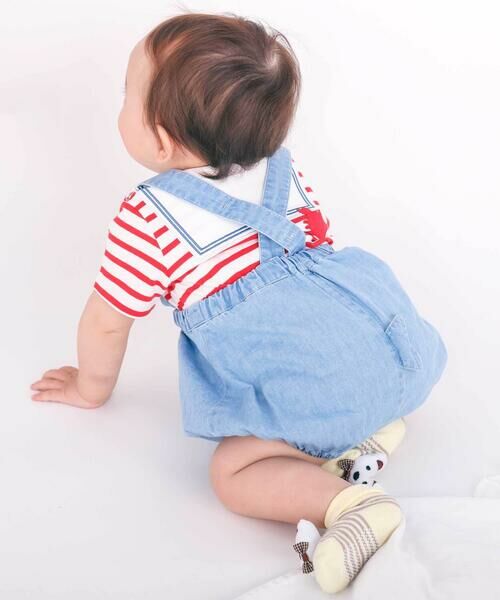SLAP SLIP BABY / スラップ スリップ ベビー ベビー・キッズウエア | 【マリンシリーズ】ヒレモチーフサスペンダー付きブルマベビー(70~80cm) | 詳細5