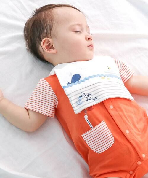 SLAP SLIP BABY / スラップ スリップ ベビー スタイ・ビブ | 【マリンシリーズ】イカリ刺しゅうスタイベビー | 詳細1