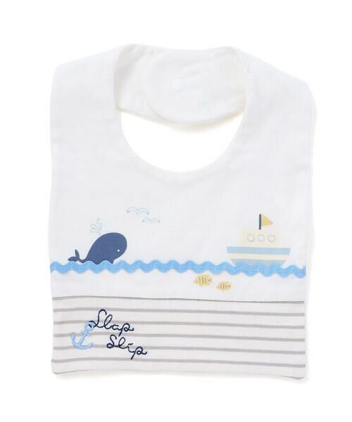 SLAP SLIP BABY / スラップ スリップ ベビー スタイ・ビブ | 【マリンシリーズ】イカリ刺しゅうスタイベビー | 詳細2