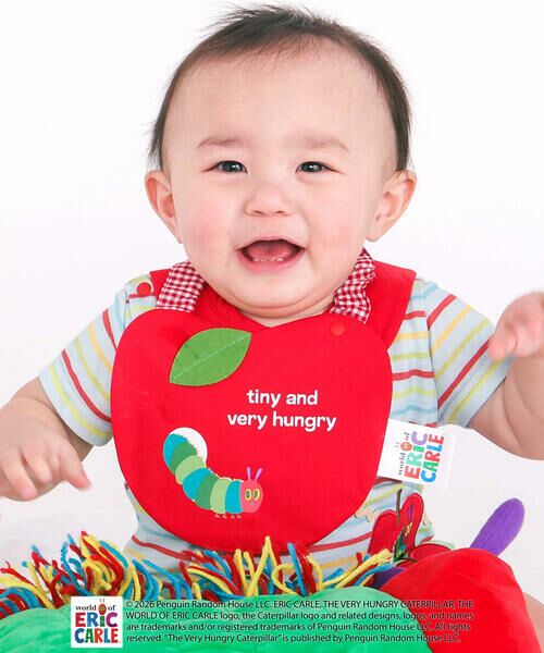 SLAP SLIP BABY / スラップ スリップ ベビー ベビー・キッズグッズ | 【絵本コラボ-はらぺこあおむし-】無地&チェック柄スタイベビー（レッド）