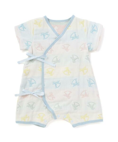SLAP SLIP BABY / スラップ スリップ ベビー ロンパース | 【お揃い】モチーフ総柄カバーオールベビー(70cm)（ブルー系）