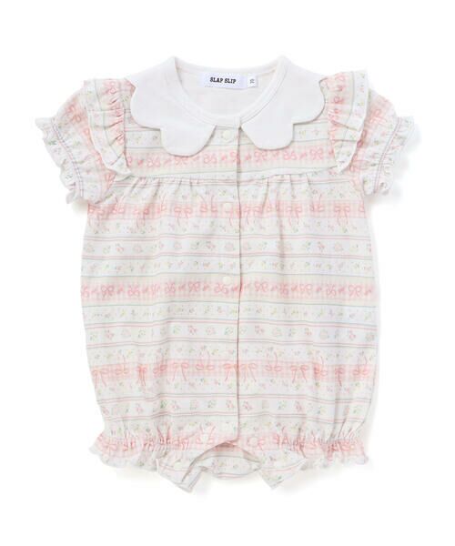 SLAP SLIP BABY / スラップ スリップ ベビー ロンパース | 【お揃い】スカラップ襟花柄カバーオールベビー(60~80cm) | 詳細3