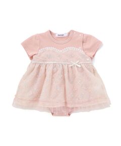 SLAP SLIP BABY / スラップ スリップ ベビー ロンパース | 【お揃い】ビスチェ風ドッキング花チュールカバーオールベビー(70~80cm)