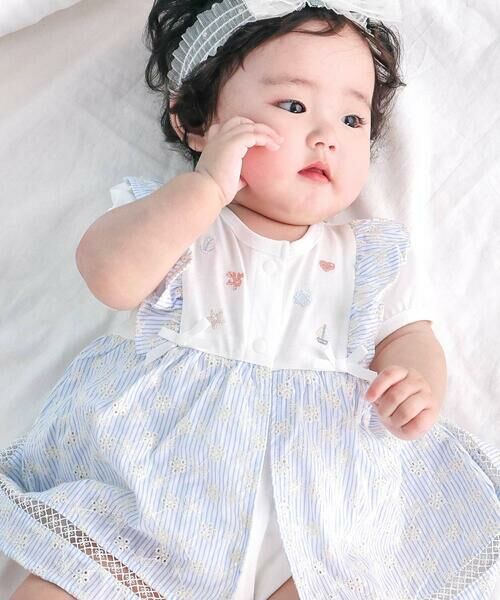 SLAP SLIP BABY / スラップ スリップ ベビー ロンパース | 【マリンシリーズ】マリン刺しゅうカバーオールベビー(70~80cm) | 詳細11