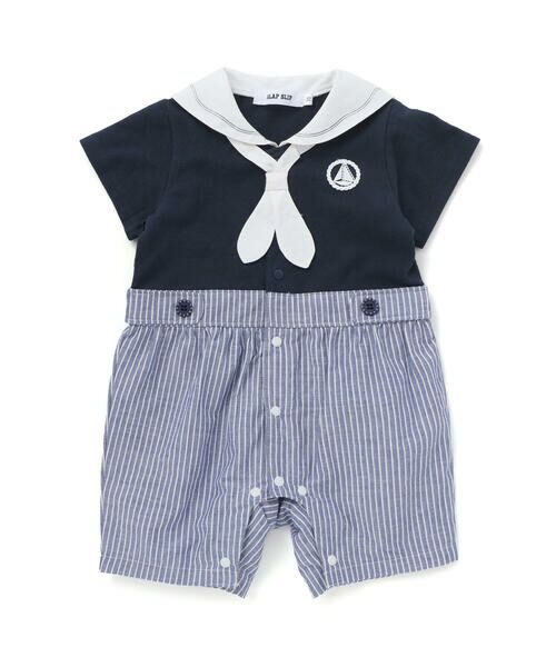 SLAP SLIP BABY / スラップ スリップ ベビー ロンパース | 【マリンシリーズ】タイ付きドッキングカバーオールベビー(70~80cm) | 詳細3