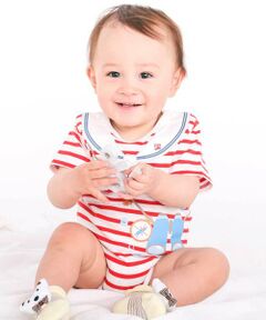 SLAP SLIP BABY / スラップ スリップ ベビー ベビー・キッズウエア | 【マリンシリーズ】コンパス+望遠鏡モチーフセーラーボディミニベビー(70~80cm)