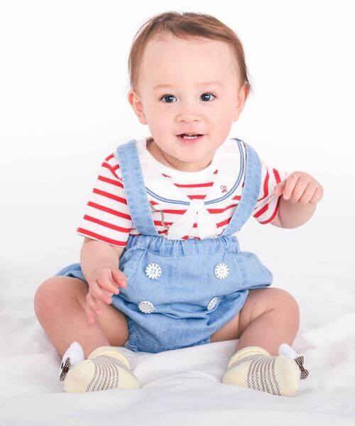 SLAP SLIP BABY / スラップ スリップ ベビー ベビー・キッズウエア | 【マリンシリーズ】コンパス+望遠鏡モチーフセーラーボディミニベビー(70~80cm) | 詳細6