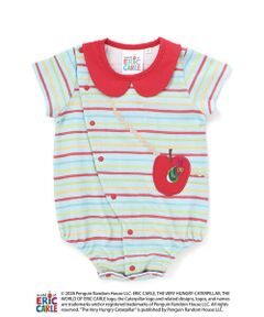 SLAP SLIP BABY / スラップ スリップ ベビー ロンパース | 【絵本コラボ-はらぺこあおむし-】無地&ボーダー柄ボディミニベビー(70~80cm)