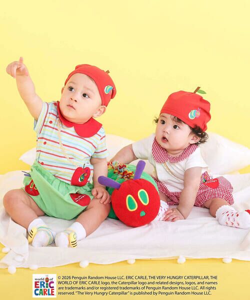 SLAP SLIP BABY / スラップ スリップ ベビー ロンパース | 【絵本コラボ-はらぺこあおむし-】無地&ボーダー柄ボディミニベビー(70~80cm) | 詳細4