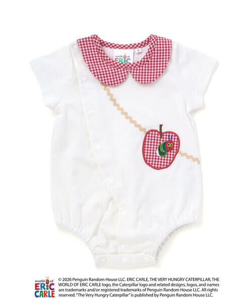 SLAP SLIP BABY / スラップ スリップ ベビー ロンパース | 【絵本コラボ-はらぺこあおむし-】無地&ボーダー柄ボディミニベビー(70~80cm) | 詳細6