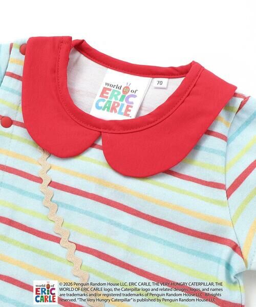 SLAP SLIP BABY / スラップ スリップ ベビー ロンパース | 【絵本コラボ-はらぺこあおむし-】無地&ボーダー柄ボディミニベビー(70~80cm) | 詳細13