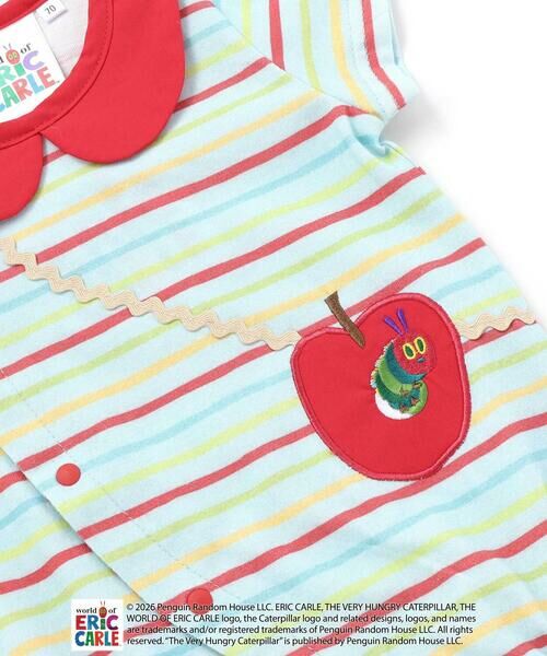 SLAP SLIP BABY / スラップ スリップ ベビー ロンパース | 【絵本コラボ-はらぺこあおむし-】無地&ボーダー柄ボディミニベビー(70~80cm) | 詳細16