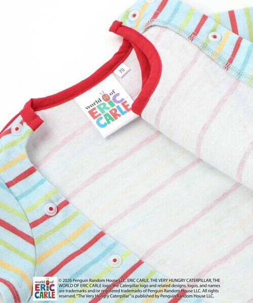 SLAP SLIP BABY / スラップ スリップ ベビー ロンパース | 【絵本コラボ-はらぺこあおむし-】無地&ボーダー柄ボディミニベビー(70~80cm) | 詳細19