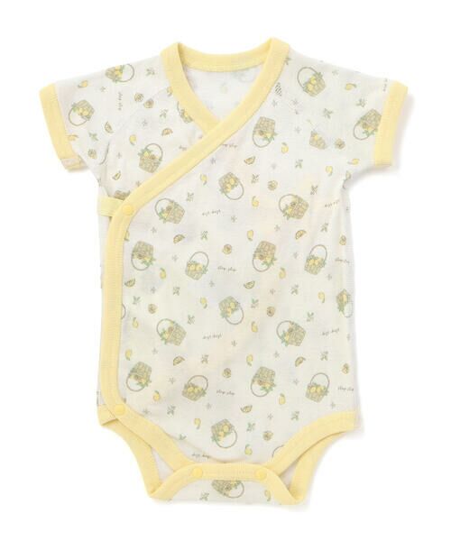 SLAP SLIP BABY / スラップ スリップ ベビー 肌着 | 海の生き物&レモン&アニマル総柄半袖肌着ベビー(60~70cm)（レモンxオフホワイト系）