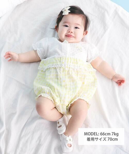 SLAP SLIP BABY / スラップ スリップ ベビー ロンパース | 【お揃い】ウエスト切り替えフリルカバーオールベビー(60~80cm) | 詳細11