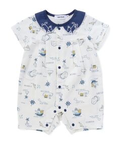 SLAP SLIP BABY / スラップ スリップ ベビー ロンパース | 【お揃い】襟モチーフ総柄ロンパースベビー(60~80cm)