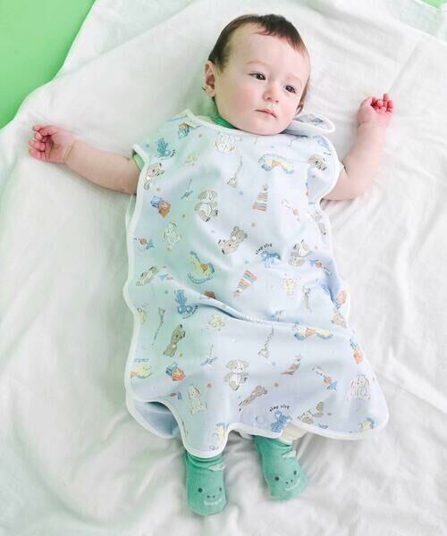 SLAP SLIP BABY / スラップ スリップ ベビー ベビー・キッズグッズ | 【UVカット/接触冷感/お揃い】レモンおもちゃ総柄スリーパーベビー（ブルー系）