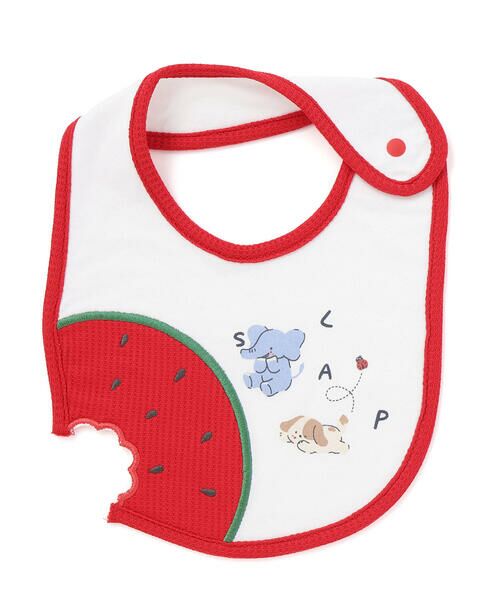 SLAP SLIP BABY / スラップ スリップ ベビー スタイ・ビブ | 【お揃い】かじられフルーツモチーフ天竺スタイベビー | 詳細1