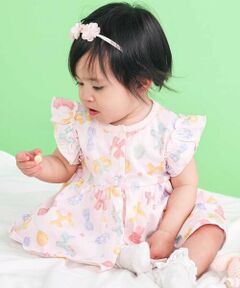 SLAP SLIP BABY / スラップ スリップ ベビー ロンパース | 【お揃い】バルーン宝石アイス果物総柄プリントボディミニベビー(60~80cm)