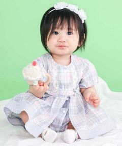 SLAP SLIP BABY / スラップ スリップ ベビー ロンパース | 【お揃い】リボン付きマドラスチェックカバーオールベビー(70~80cm)