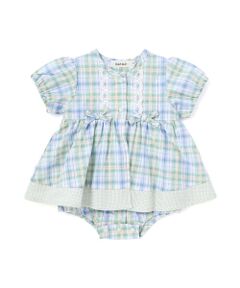 SLAP SLIP BABY / スラップ スリップ ベビー ロンパース | 【お揃い】リボン付きマドラスチェックカバーオールベビー(70~80cm)