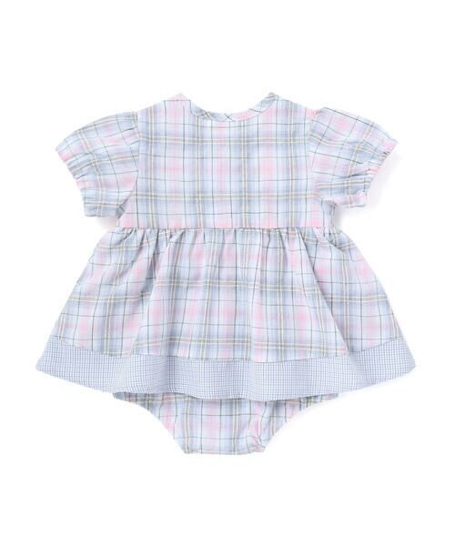 SLAP SLIP BABY / スラップ スリップ ベビー ロンパース | 【お揃い】リボン付きマドラスチェックカバーオールベビー(70~80cm) | 詳細3
