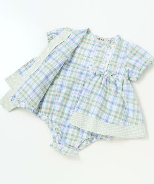 SLAP SLIP BABY / スラップ スリップ ベビー ロンパース | 【お揃い】リボン付きマドラスチェックカバーオールベビー(70~80cm) | 詳細14