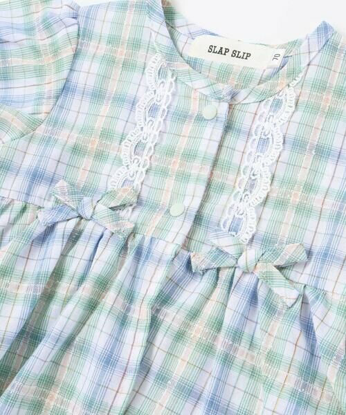 SLAP SLIP BABY / スラップ スリップ ベビー ロンパース | 【お揃い】リボン付きマドラスチェックカバーオールベビー(70~80cm) | 詳細9