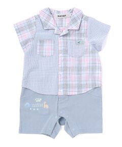 SLAP SLIP BABY / スラップ スリップ ベビー ロンパース | 【お揃い】マドラスチェック切り替えシャツ風カバーオールベビー(70~80cm)