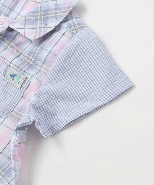 SLAP SLIP BABY / スラップ スリップ ベビー ロンパース | 【お揃い】マドラスチェック切り替えシャツ風カバーオールベビー(70~80cm) | 詳細5