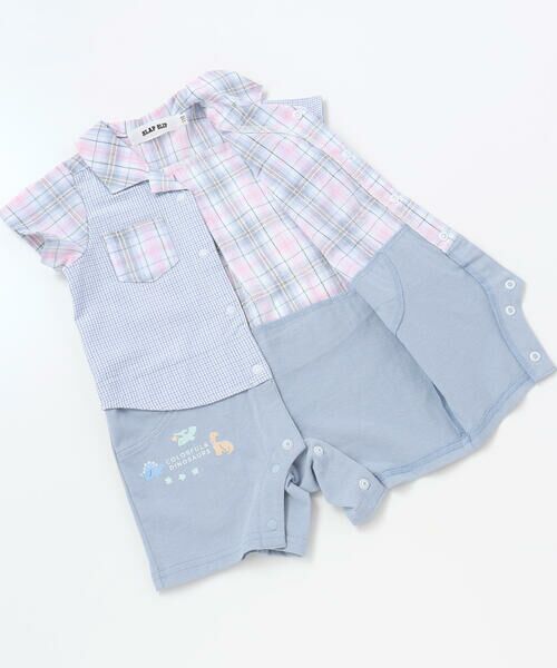 SLAP SLIP BABY / スラップ スリップ ベビー ロンパース | 【お揃い】マドラスチェック切り替えシャツ風カバーオールベビー(70~80cm) | 詳細8