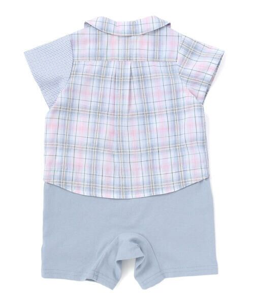 SLAP SLIP BABY / スラップ スリップ ベビー ロンパース | 【お揃い】マドラスチェック切り替えシャツ風カバーオールベビー(70~80cm) | 詳細1