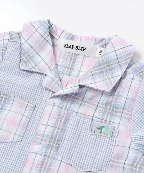 SLAP SLIP BABY / スラップ スリップ ベビー ロンパース | 【お揃い】マドラスチェック切り替えシャツ風カバーオールベビー(70~80cm) | 詳細2