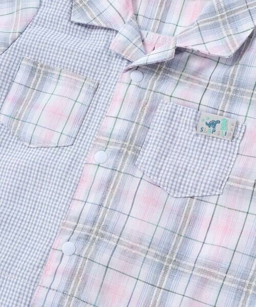 SLAP SLIP BABY / スラップ スリップ ベビー ロンパース | 【お揃い】マドラスチェック切り替えシャツ風カバーオールベビー(70~80cm) | 詳細3