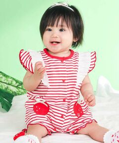 SLAP SLIP BABY / スラップ スリップ ベビー ロンパース | 【お揃い】フルーツパッチボーダー柄カバーオールベビー(60~80cm)