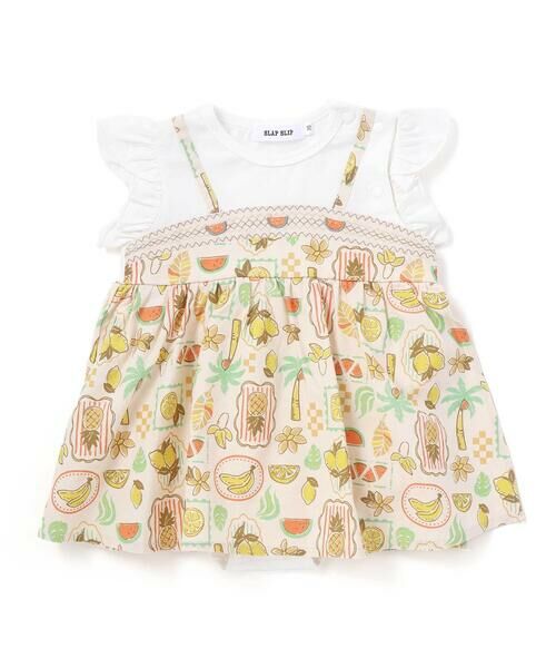 SLAP SLIP BABY / スラップ スリップ ベビー ロンパース | 【お揃い】果物総柄キャミワンピース風カバーオールベビー(70~80cm) | 詳細2