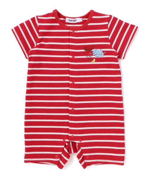 SLAP SLIP BABY / スラップ スリップ ベビー ロンパース | 【お揃い】お尻フルーツモチーフパッチボーダー天竺カバーオールベビー(60~80cm) | 詳細4