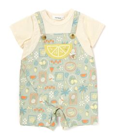 SLAP SLIP BABY / スラップ スリップ ベビー ロンパース | 【お揃い】フルーツポケット付き総柄カバーオールベビー(60~80cm)