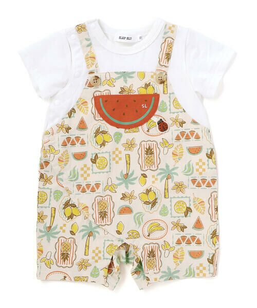 SLAP SLIP BABY / スラップ スリップ ベビー ロンパース | 【お揃い】フルーツポケット付き総柄カバーオールベビー(60~80cm) | 詳細4