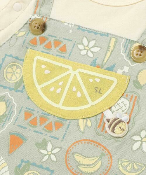 SLAP SLIP BABY / スラップ スリップ ベビー ロンパース | 【お揃い】フルーツポケット付き総柄カバーオールベビー(60~80cm) | 詳細10
