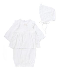 SLAP SLIP BABY / スラップ スリップ ベビー ロンパース | レース切り替え2WAYロンパース+帽子セットベビー(50~70cm)