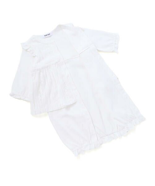 SLAP SLIP BABY / スラップ スリップ ベビー ロンパース | レース切り替え2WAYロンパース+帽子セットベビー(50~70cm) | 詳細10