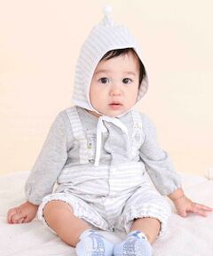 SLAP SLIP BABY / スラップ スリップ ベビー ロンパース | 切り替え2WAYロンパース+帽子セットベビー(50-70cm)