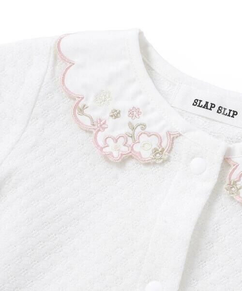 SLAP SLIP BABY / スラップ スリップ ベビー ロンパース | イチゴ花襟刺しゅうボディミニベビー(70~80cm) | 詳細5