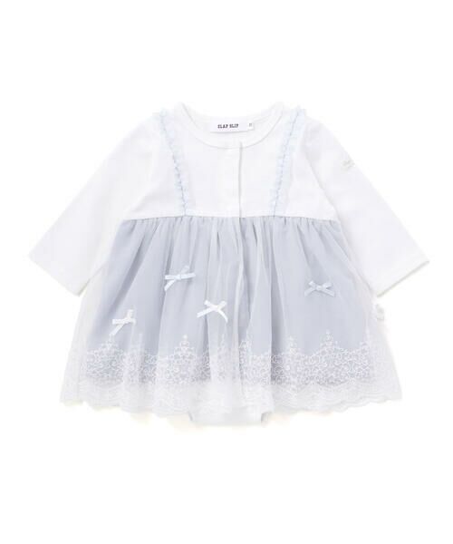 SLAP SLIP BABY / スラップ スリップ ベビー ロンパース | 裾リボンモチーフ切り替えチュールスカート付きロンパースベビー(70~80cm) | 詳細13