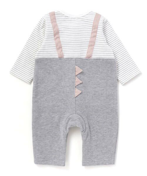 SLAP SLIP BABY / スラップ スリップ ベビー ロンパース | 恐竜モチーフヒレ付きサロペット重ね着風ロンパースベビー(70~80cm) | 詳細10