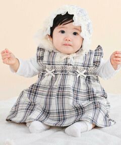 SLAP SLIP BABY / スラップ スリップ ベビー ベビー・キッズウエア | 【お揃い】リボン付きチェック柄ワンピース＋ブルマ付きセットアップベビー(70~80cm)